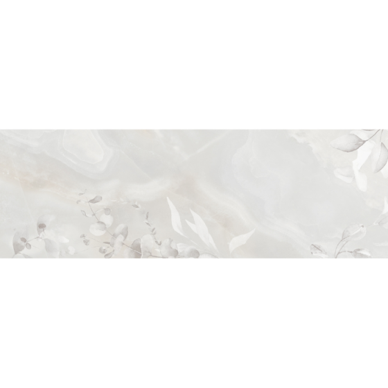 QUARTZ FLORAL GRIS 30x90 διακοσμητικό γκρι πλακίδιο floral